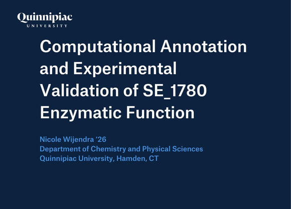 Graphic that says, "Computational Annotation and Experimental Validation of SE_1780 Enzymatic Function"