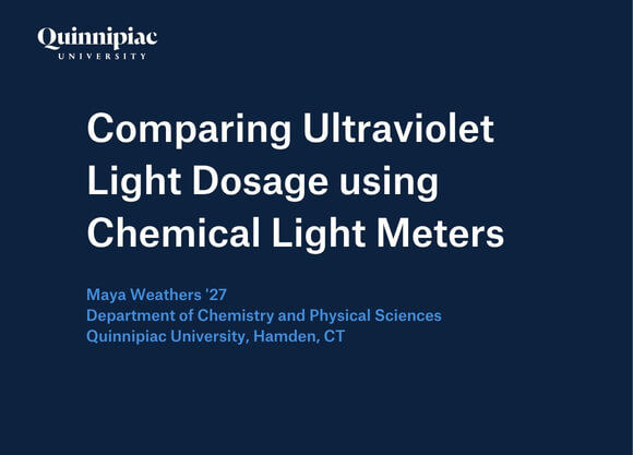 Graphic that says, "Comparing Ultraviolet Light Dosage using Chemical Light Meters"